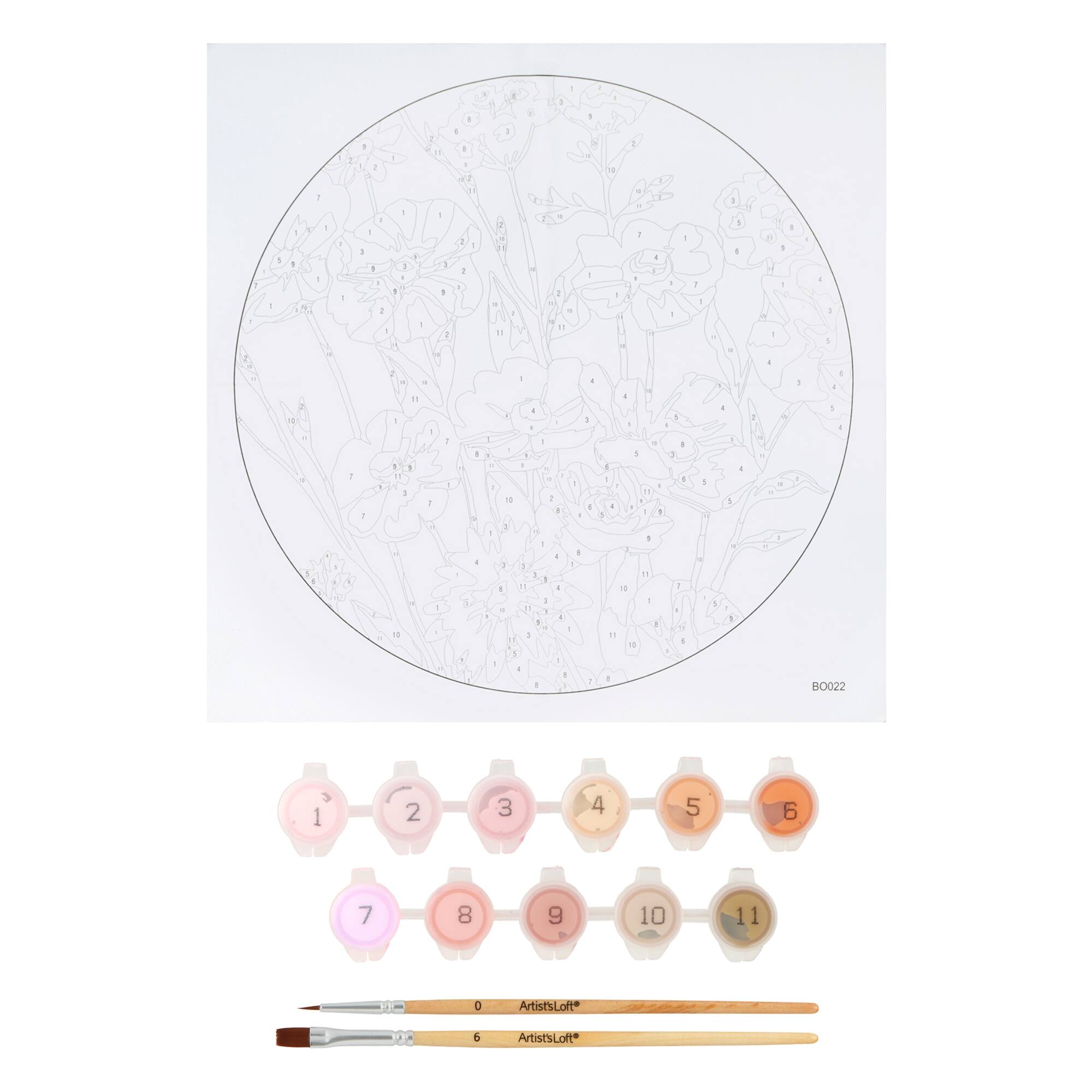 Flower Bouquet Paint-by-Number Plywood Surface Kit by Artist's Loft®